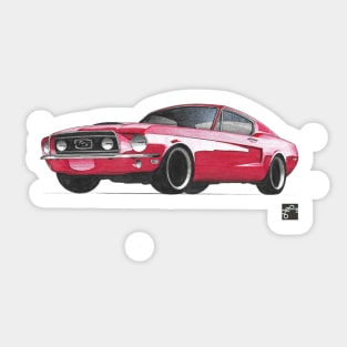 Geo3Doodles Stang Doodle Sticker